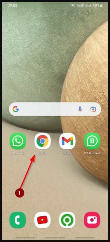Buka Aplikasi Chrome Browser Di Android