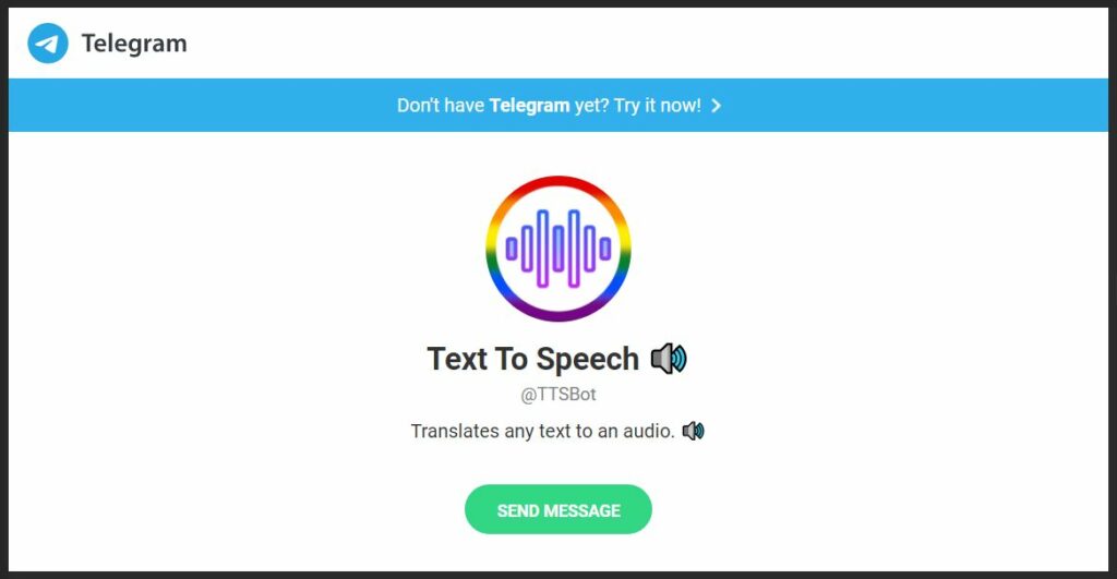 Bot Text To Speech Di Telegram
