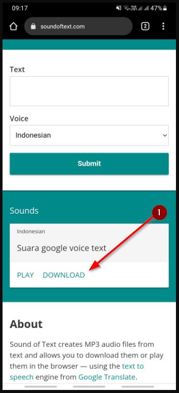 Download Suara Google Translate Di Situs Sound Of Text