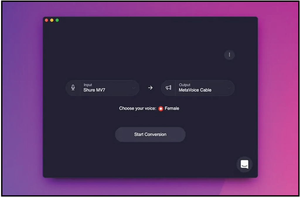 Meta Voice Studio Conversion