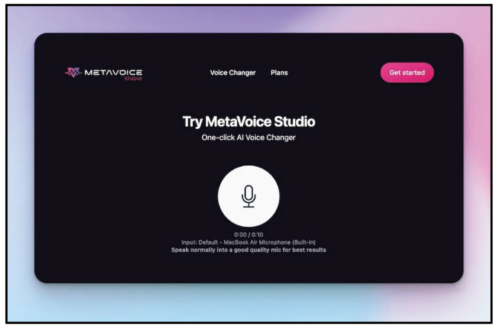 Try Meta Voice Studio