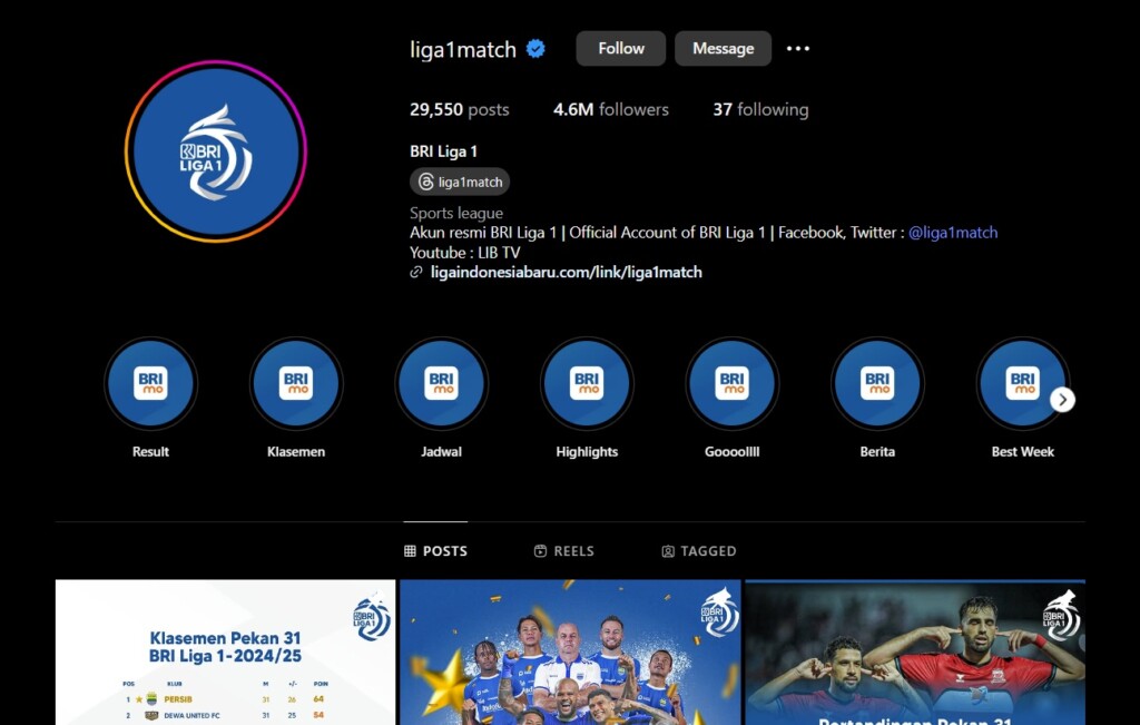 Media Sosial Liga 1